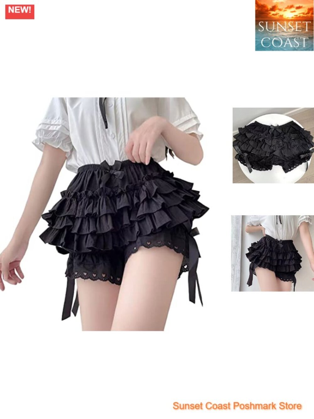 Vibsion Lolita Bloomers Plush Ruffles Pumpkin Shorts Kawaii Anime
